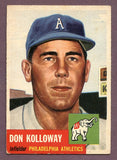 1953 Topps Baseball #097 Don Kolloway A's EX 448422