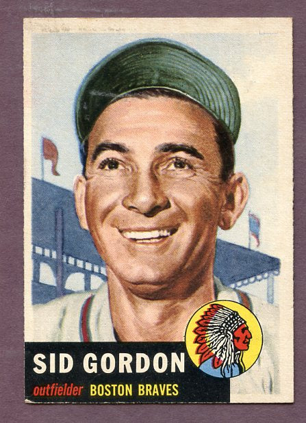 1953 Topps Baseball #117 Sid Gordon Braves EX 448425