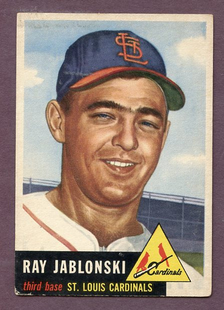 1953 Topps Baseball #189 Ray Jablonski Cardinals EX 448429