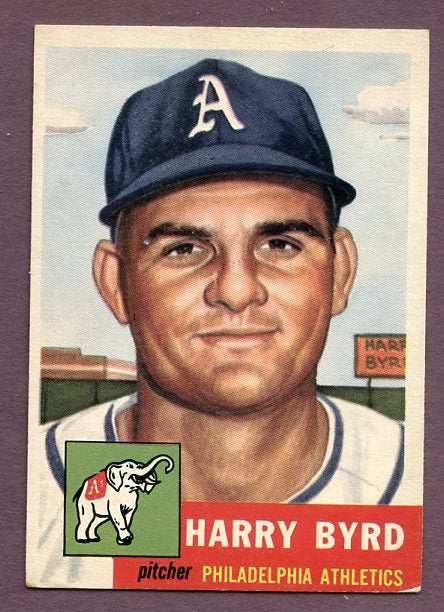 1953 Topps Baseball #131 Harry Byrd A's EX 448434