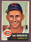 1953 Topps Baseball #007 Bob Borkowski Reds EX 448439