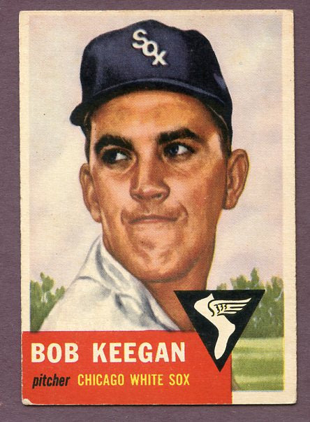 1953 Topps Baseball #196 Bob Keegan White Sox EX 448459