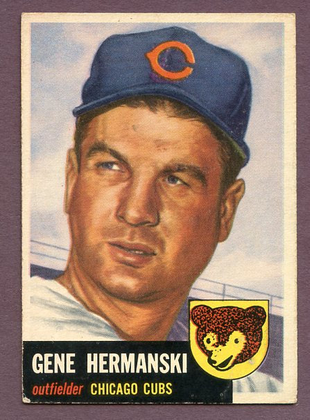 1953 Topps Baseball #179 Gene Hermanski Cubs EX 448468