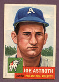 1953 Topps Baseball #103 Joe Astroth A's EX 448480