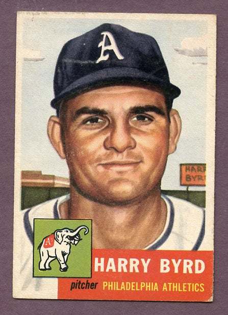 1953 Topps Baseball #131 Harry Byrd A's EX 448485