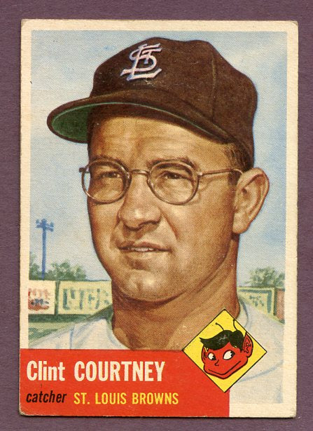 1953 Topps Baseball #127 Clint Courtney Browns EX 448488