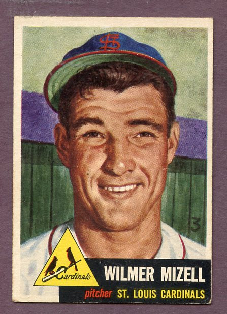 1953 Topps Baseball #128 Wilmer Mizell Cardinals EX 448489