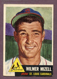 1953 Topps Baseball #128 Wilmer Mizell Cardinals EX 448489