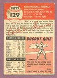 1953 Topps Baseball #129 Keith Thomas A's EX 448490