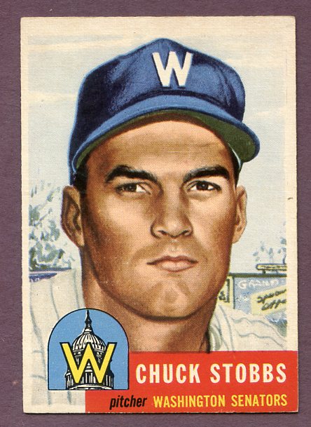 1953 Topps Baseball #089 Chuck Stobbs Senators EX 448491