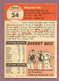 1953 Topps Baseball #024 Ferris Fain A's EX 448492