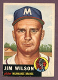 1953 Topps Baseball #208 Jim Wilson Braves EX 448496