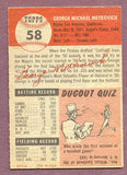 1953 Topps Baseball #058 George Metkovich Pirates EX 448502