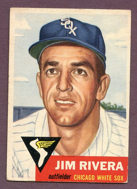 1953 Topps Baseball #156 Jim Rivera White Sox EX 448504