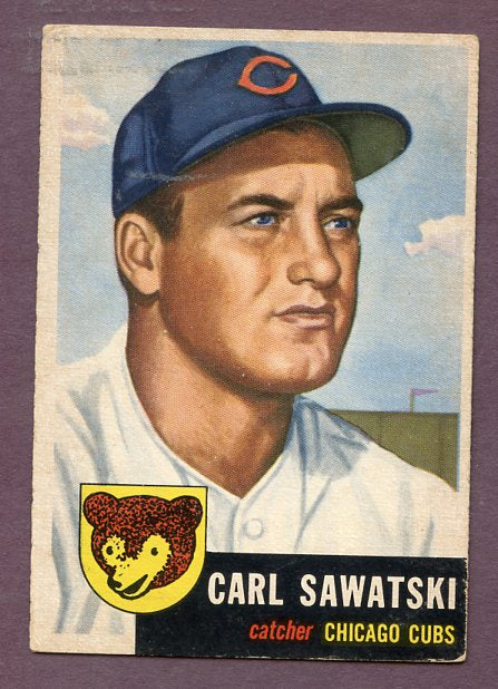 1953 Topps Baseball #202 Carl Sawatski Cubs EX 448509