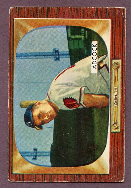 1955 Bowman Baseball #218 Joe Adcock Braves VG 448654