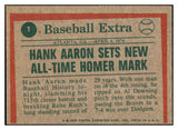 1975 Topps Baseball #001 Hank Aaron HL Braves EX-MT 448763