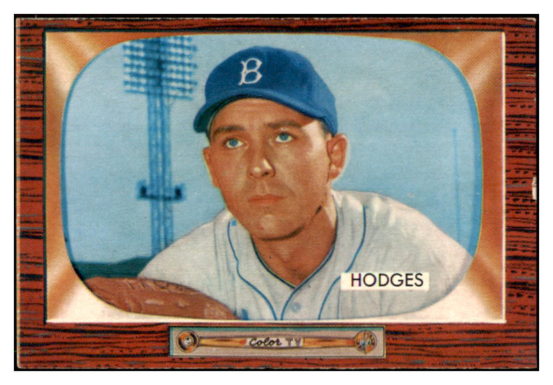 1955 Bowman Baseball #158 Gil Hodges Dodgers VG-EX/EX 448796