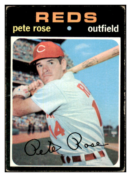 1971 Topps Baseball #100 Pete Rose Reds VG 448842