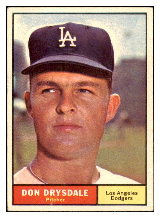 1961 Topps Baseball #260 Don Drysdale Dodgers EX 448847