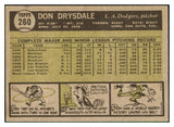 1961 Topps Baseball #260 Don Drysdale Dodgers EX 448847