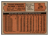 1972 Topps Baseball #100 Frank Robinson Orioles VG-EX 448875