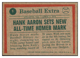 1975 Topps Baseball #001 Hank Aaron HL Braves VG-EX 448881