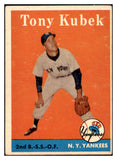 1958 Topps Baseball #393 Tony Kubek Yankees VG-EX 448915