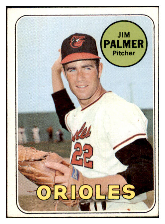 1969 Topps Baseball #573 Jim Palmer Orioles EX 448937