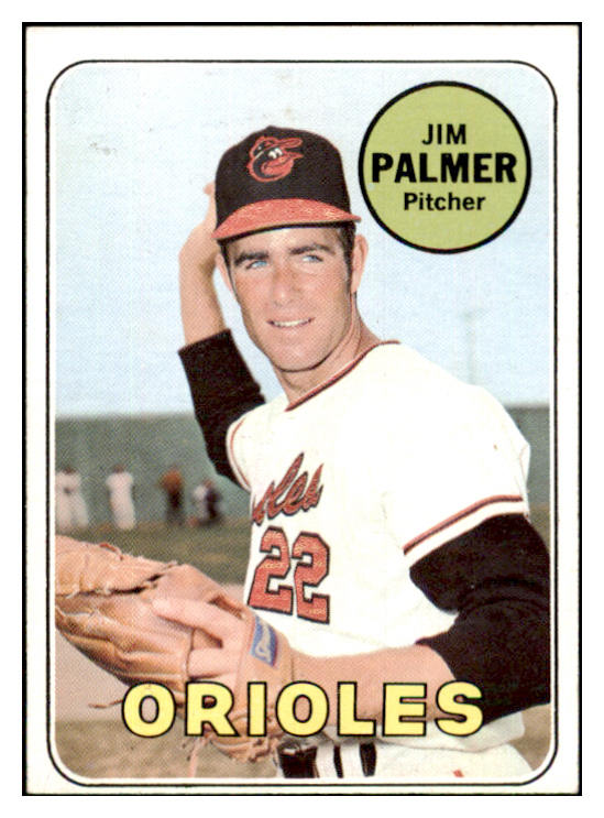 1969 Topps Baseball #573 Jim Palmer Orioles EX 448938