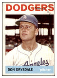 1964 Topps Baseball #120 Don Drysdale Dodgers VG 448953