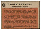 1962 Topps Baseball #029 Casey Stengel Mets EX 448984