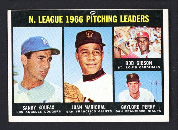 1967 Topps Baseball #236 N.L. Win Leaders Sandy Koufax VG-EX 449004