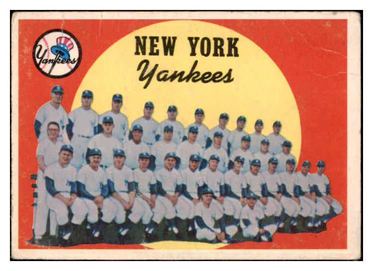 1959 Topps Baseball #510 New York Yankees Team Good marked 449043