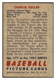 1951 Bowman Baseball #177 Charlie Keller Tigers EX-MT 449109