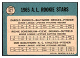 1965 Topps Baseball #577 Darold Knowles Orioles EX 449133