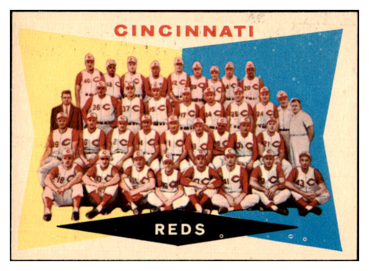 1960 Topps Baseball #164 Cincinnati Reds Team NR-MT 449156