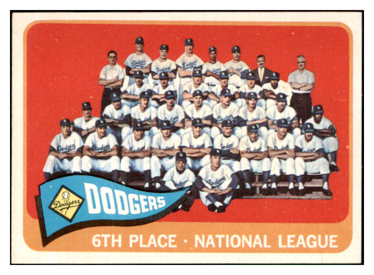 1965 Topps Baseball #126 Los Angeles Dodgers Team NR-MT 449161