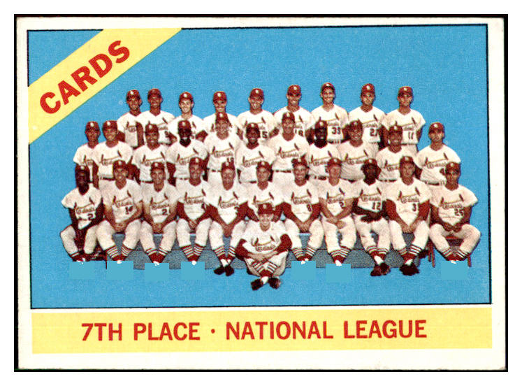 1966 Topps Baseball #379 St. Louis Cardinals Team EX-MT 449192