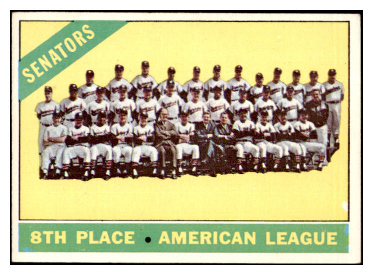 1966 Topps Baseball #194 Washington Senators Team EX-MT 449197