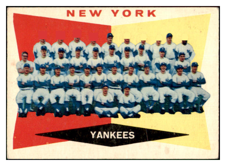 1960 Topps Baseball #332 New York Yankees Team VG-EX 449210