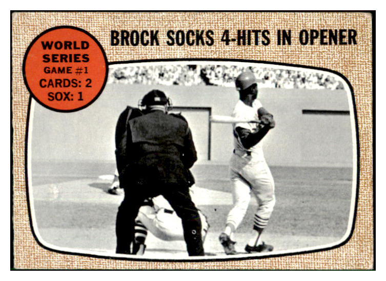 1968 Topps Baseball #151 World Series Game 1 Lou Brock EX 449243