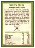 1963 Fleer Baseball #045 Warren Spahn Braves VG 449289