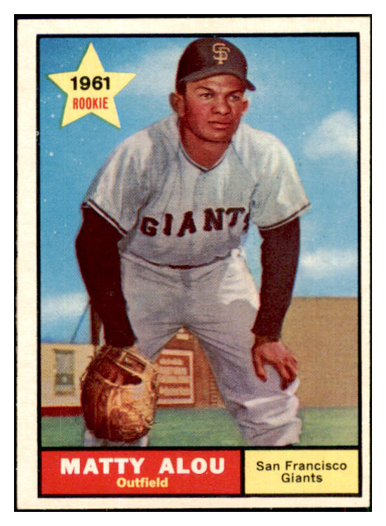 1961 Topps Baseball #327 Matty Alou Giants EX-MT 449325