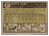 1961 Topps Baseball #327 Matty Alou Giants EX-MT 449325