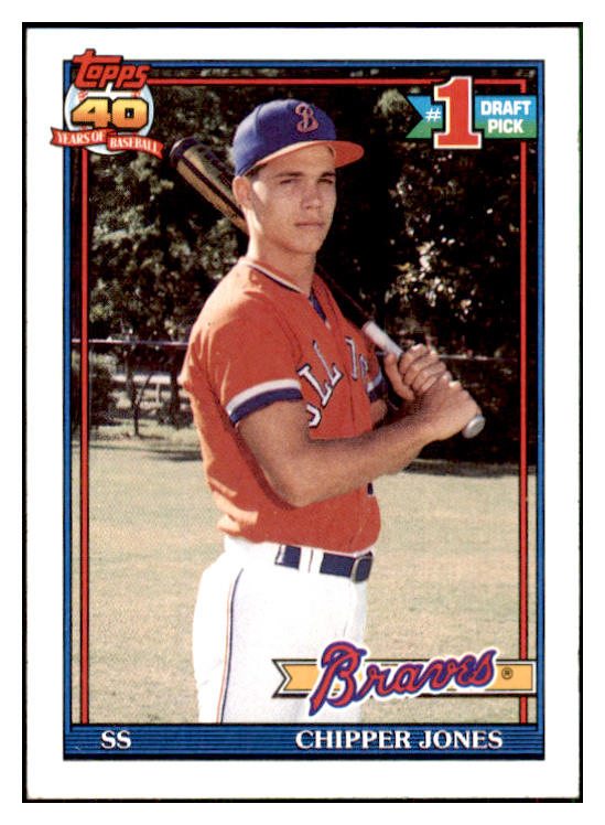 1991 Topps Baseball #333 Chipper Jones Braves EX-MT 449347