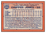 1991 Topps Baseball #333 Chipper Jones Braves EX-MT 449347