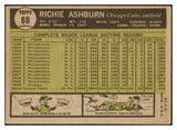 1961 Topps Baseball #088 Richie Ashburn Cubs VG-EX 449367