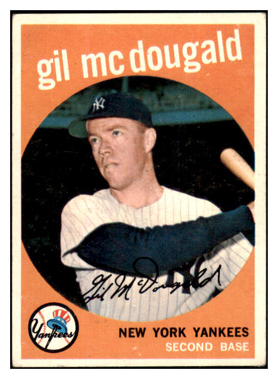 1959 Topps Baseball #345 Gil McDougald Yankees VG-EX 449391