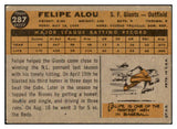 1960 Topps Baseball #287 Felipe Alou Giants VG-EX 449403